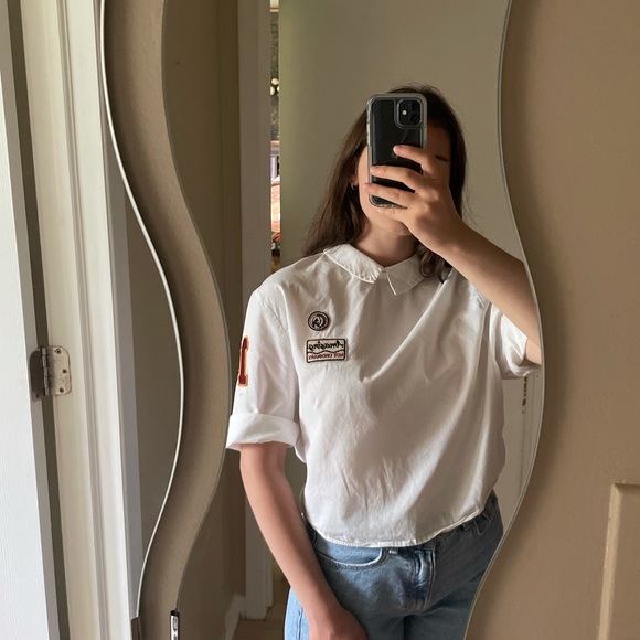 Zara collared t-shirt with patches - Picture 2 of 7